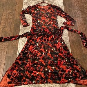 Zara dress with tie bow and side slits